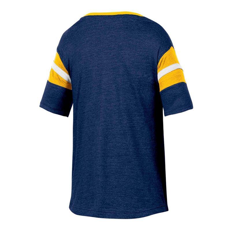 NCAA Michigan Wolverines Girls&#39; Short Sleeve Striped Shirt, 2 of 4