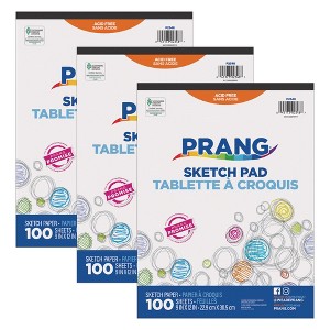 Prang® Sketch Pad, 9" x 12", 100 Sheets, Pack of 3 - 1 of 4