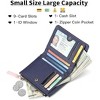 BEAFUP Small Wallet Women,PU Vegan Leather RFID Blocking Bifold Zipper Pocket Card Holder with ID Window - 4 of 4