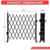 Aluminum Single Folding Security Gate, Flexible Expanding Security Gate, Folding Driveway Door Gate, 360°Rolling Barricade Gate, Black - 2 of 4