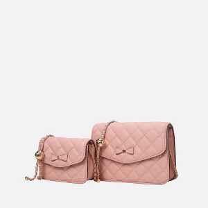 MKF Collection Blossom Quilted Shoulder Bag with a Mini Bag set by Mia K - 1 of 3