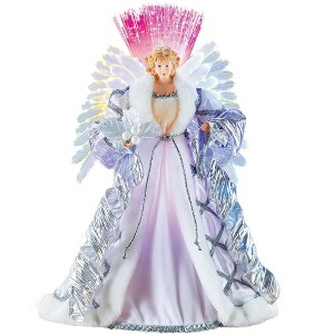 Collections Etc Fiber Optic Silver Angel Tabletop Figurine 10.25 X 5.5 X 18 - 1 of 2