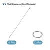 Unique Bargains Stainless Steel Lanyard Cables Eyelets Ended Security Wire Rope 6 Pcs with 12 Pcs Key Ring - 3 of 4