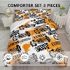 Acoinel 3 Pcs Racing Car Lightwight Ultra Soft Comforter Set with 2 Pillowcases, FULL, Orange - 2 of 4