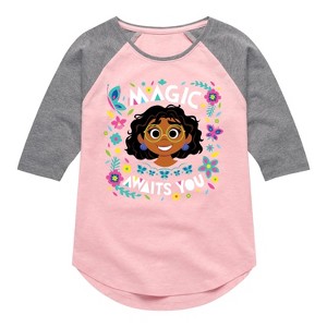Girls' - Encanto -  Shirt Tail Raglan Graphic T-shirt - 1 of 3