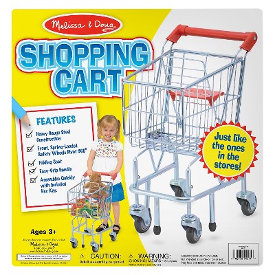 melissa & doug toy shopping cart with sturdy metal frame