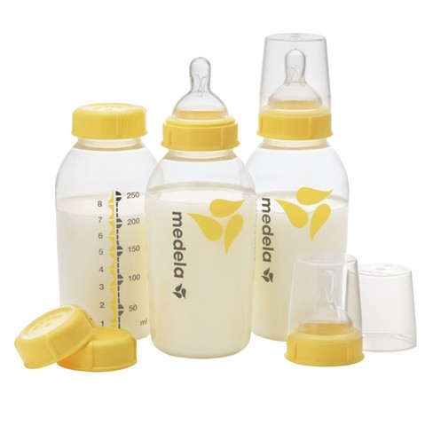 Lansinoh Baby Bottles for Breastfeeding Babies Bundle, 3 Count Each of 5  Ounces and 8 Ounces