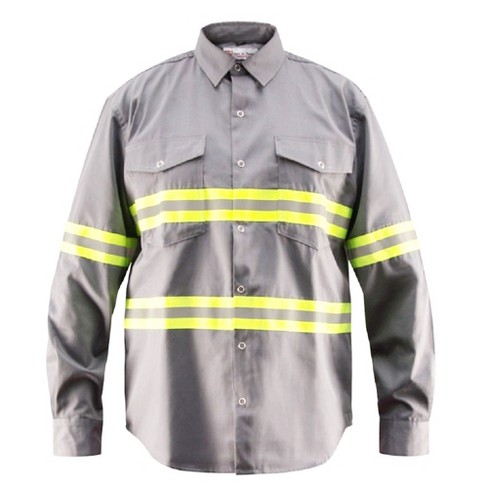 Premium High Visibility Hi Vis Reflective Safety Work Shirts Full Sleeve Light Grey 3x large Target