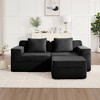 AENKYO 81.1" Modular Corduroy Modular Sectional Sofa with Ottoman, Boneless Sectional Deep Seat Sofa with Throw Pillows, No-Assembly - 3 of 4