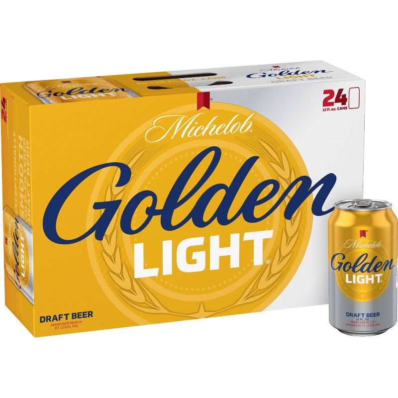 Michelob Golden Light Draft Beer - 24pk/12 fl oz Cans, 1 of 6