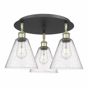 Berkshire - 3 Light Flush Mount In Industrial Style-10.5 Inches Tall and 19.75 Inches Wide - 1 of 1