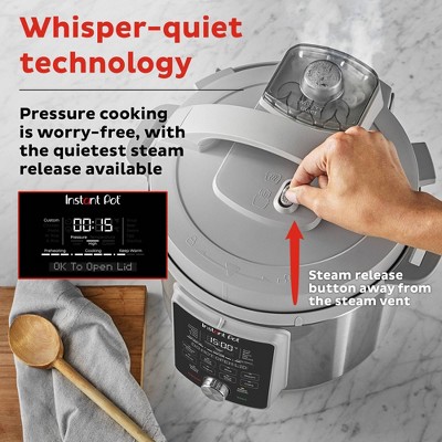 6-Quart Black and Silver Stainless Steel Digital Pressure Cooker