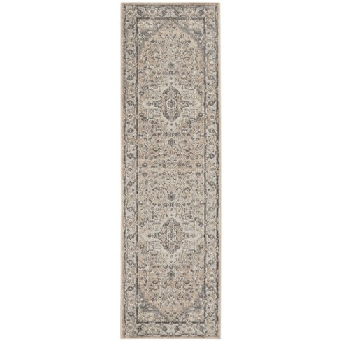 Nourison Concerto Center Medallion Indoor Rug Beige Grey 2'2