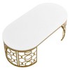 NicBex Modern Nesting Coffee Tables Set of 2, Center Table, Round Marble-Top Side Tables with Gilded Base for Living Room - 4 of 4