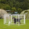 LAOTIES 32" Metal Dog Playpen,8-Panel Foldable Pet Fence with Door,Indoor And Outdoor Exercise Pen for Small,Medium And Large Dogs - 2 of 4