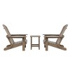 WestinTrends Malibu HDPE Outdoor Patio Folding Poly Adirondack Conversation Set (3-Piece) - 4 of 4