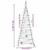 vidaXL Christmas Tree with 80 LEDs Natural 59.1" Solid Ash wood - 4 of 4