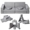 Nasitip 12Piece Kids Sofa Couch, Modular Baby Floor Sofa, Toddler Play Couch for Playroom Furniture, Sectional Couch for Children - 4 of 4