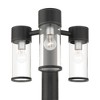 Livex Lighting Atlantic 3 - Light Post Light in  Textured Black/Antique Silver - 2 of 4