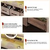 8 Drawer Dresser with LED Lights & Charging Station - Modern Wooden Storage Organizer for Bedroom, Entryway & Living Room - 3 of 4