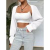 Women’s Bolero Shrug Cardigan Knitted Open Front Long Sleeve Cropped Tops Casual Fashion Cardigans - 4 of 4