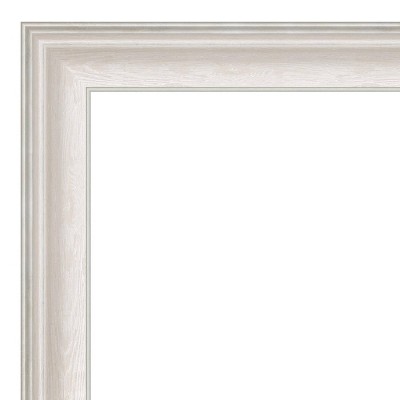 Trio White Wash Silver Rectangular Bathroom Vanity Mirror