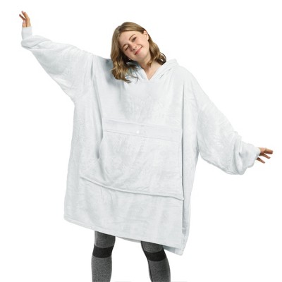 Catalonia Women’s Hoodie Sweatshirt Dress, Casual ¾ Sleeves Pullover Sweater with Kangaroo Pocket, Womens Summer Tops, One Size