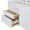 NicBex Twin Size Bunk Bed Loft Bed Pine Bed Frame with Storage Drawers, Cabinets, Shelves, Guardrail and Ladder, No Box Spring Required - 4 of 4