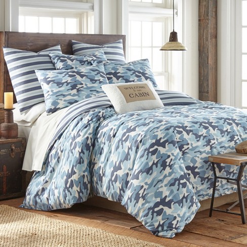 Blue camo clearance twin comforter set