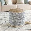 Mark & Day Petzenkirchen 16"H x 18"W x 18"D Natural Fiber Tan Pouf - 2 of 3