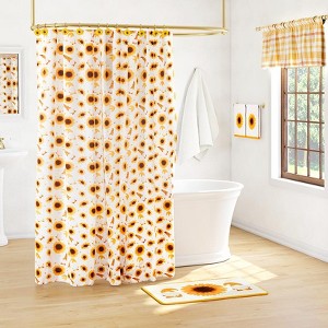 The Lakeside Collection Sunflower Gnomes Bath Collection - Shower Curtain - 1 of 4