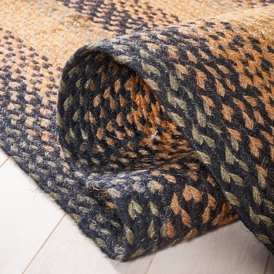 Handmade Braided Natural and Sage Reversible Runner Rug