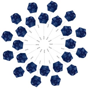 Unique Bargains Ribbon Alloy Multipurpose Use Durable Flower Lapel Pin 3.5 x 1.38 Inch  24 Pcs - 1 of 4