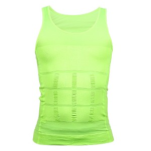 Unique Bargains Men Body Slimming Tummy Shaper Underwear Stretch Shapewear Waist Girdle Shirt Nylon - 1 of 4