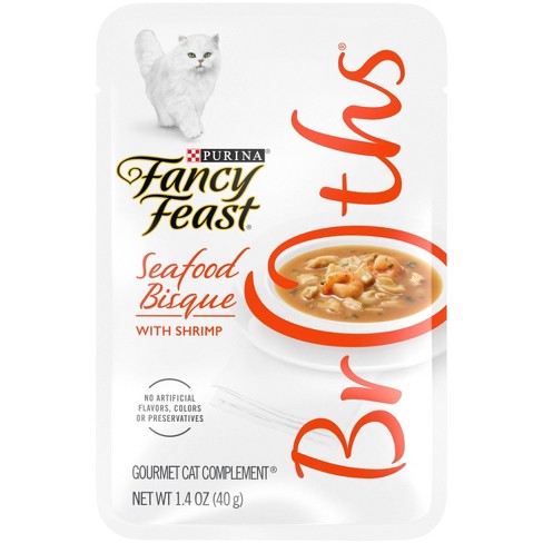 Fancy Feast Broths Seafood Bisque With Shrimp Wet Cat Food 1 55oz Target