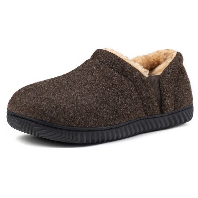 RockDove Men's Timothy Elastic Side Faux Wool Slipper