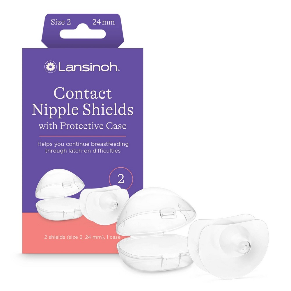 Photos - Other for Feeding Lansinoh Contact Nipple Shield with Case - 24mm - 2ct 