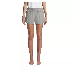 Lands' End Women's Comfort Knit Built in Brief Pajama Shorts - X Large - Gray Heather