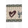 Earth Rugs I Heart You Dog Bone Shaped Braided Jute Stair Tread – 9"x24" - 3 of 3