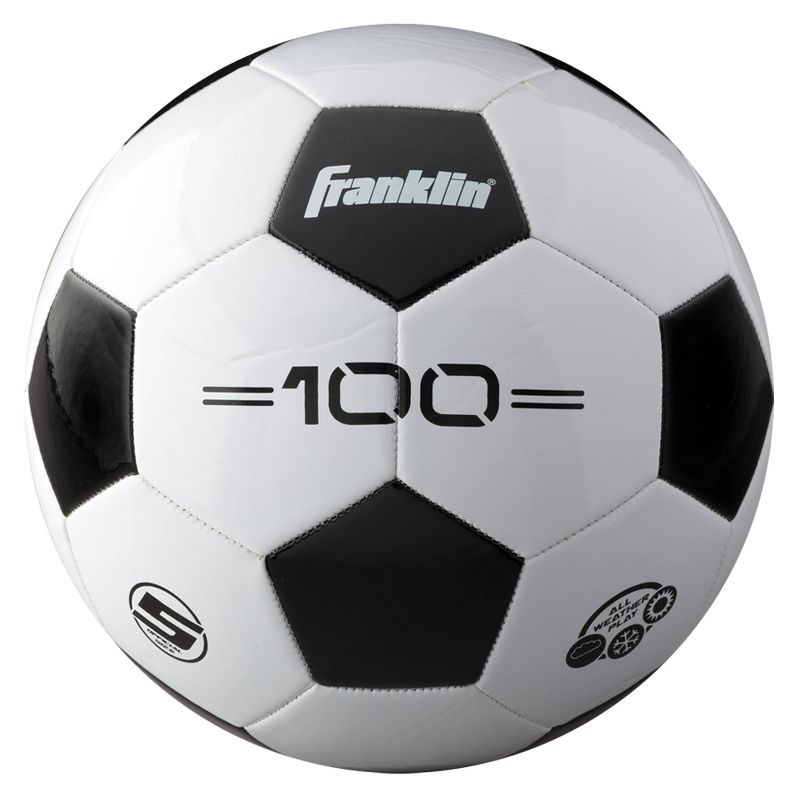 Franklin Sports F-100 Traditional Style Size 5 Youth Soccer Ball, 1 of 5