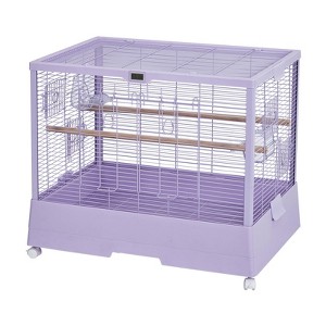 28" Bird Cage with Play Top & Rolling Stand – Metal Flight Cage with Slide-Out Tray & Temp/Humidity Monitor for Parrots, Cockatiels & Conures - 1 of 4