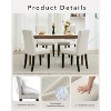 Dining Chairs Set of 2,Modern Fabric Upholstered Ergonomic Kitchen Room Chairs with High Backrest - 4 of 4