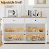 Buffet Sideboard Cabinet with Storages, 56" Large Modern Buffet Table Coffee Bar Station with Adjustable Shelves - 4 of 4