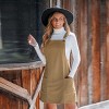 Women's Corduroy Front Pocket Overalls Mini Dress - Cupshe - 3 of 4
