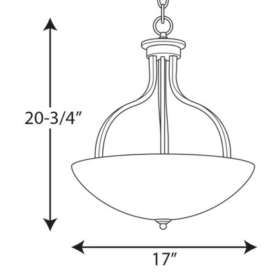 Elegant Laird Brushed Nickel Inverted Pendant with Glass Shade