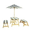 Naturally Playful Kids Picnic Table with Umbrella, Indoor/Outdoor Toys-Dark Blue - 4 of 4