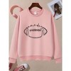 Game Day Sweatshirt Women Cute Football Graphic Pullover Shirt Football Season Long Sleeve Tops - 2 of 4
