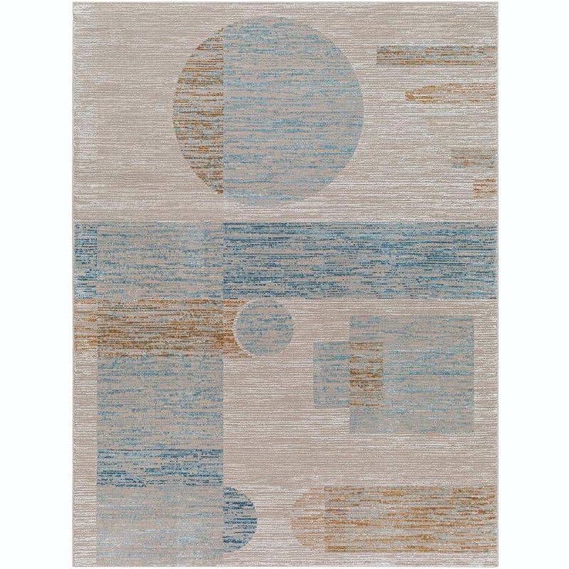 Mark & Day Sumer Woven Indoor Area Rugs Tan/Blue, 1 of 7