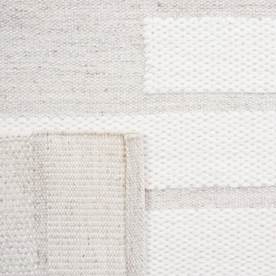 Ivory and Beige Handmade Flatweave Kilim Rug