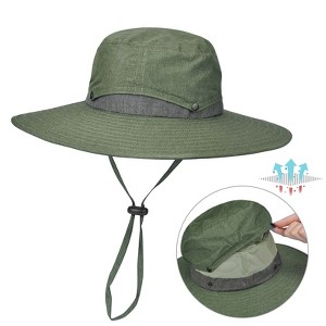 Solaris Cooling Wide Brim Sun Hat - Removable Bucket Crown for Safari, Fishing & Outdoor Adventures - 1 of 4